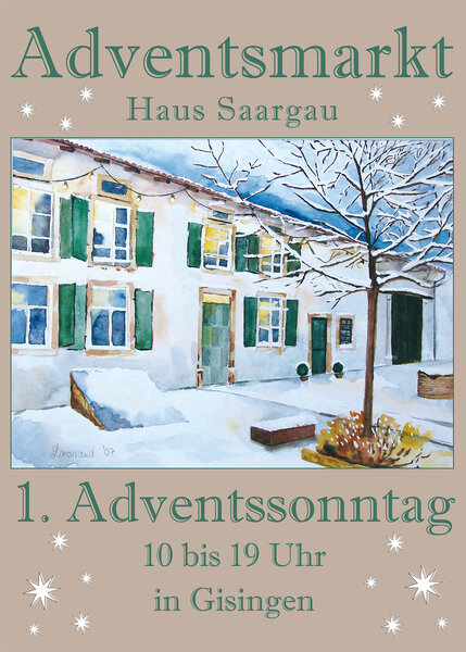 Plakat Adventsmarkt Gisingen 2025 Plakat Adventsmarkt Gisingen 2025