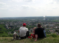 Blick ins Saartal von der Bergehalde aus