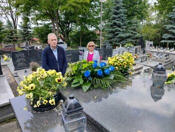 das Grab des verstorbenen Landrats Ludwik Wegrzyn 